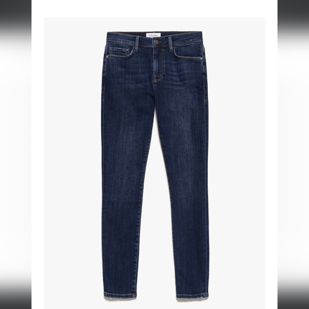 STUNNING FRAME DARK SKINNY LE SKINNY DE JEANNE JEANS - Picture 2 of 13